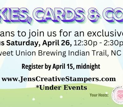 Cookies, Cards & Coffee – Join us April 26